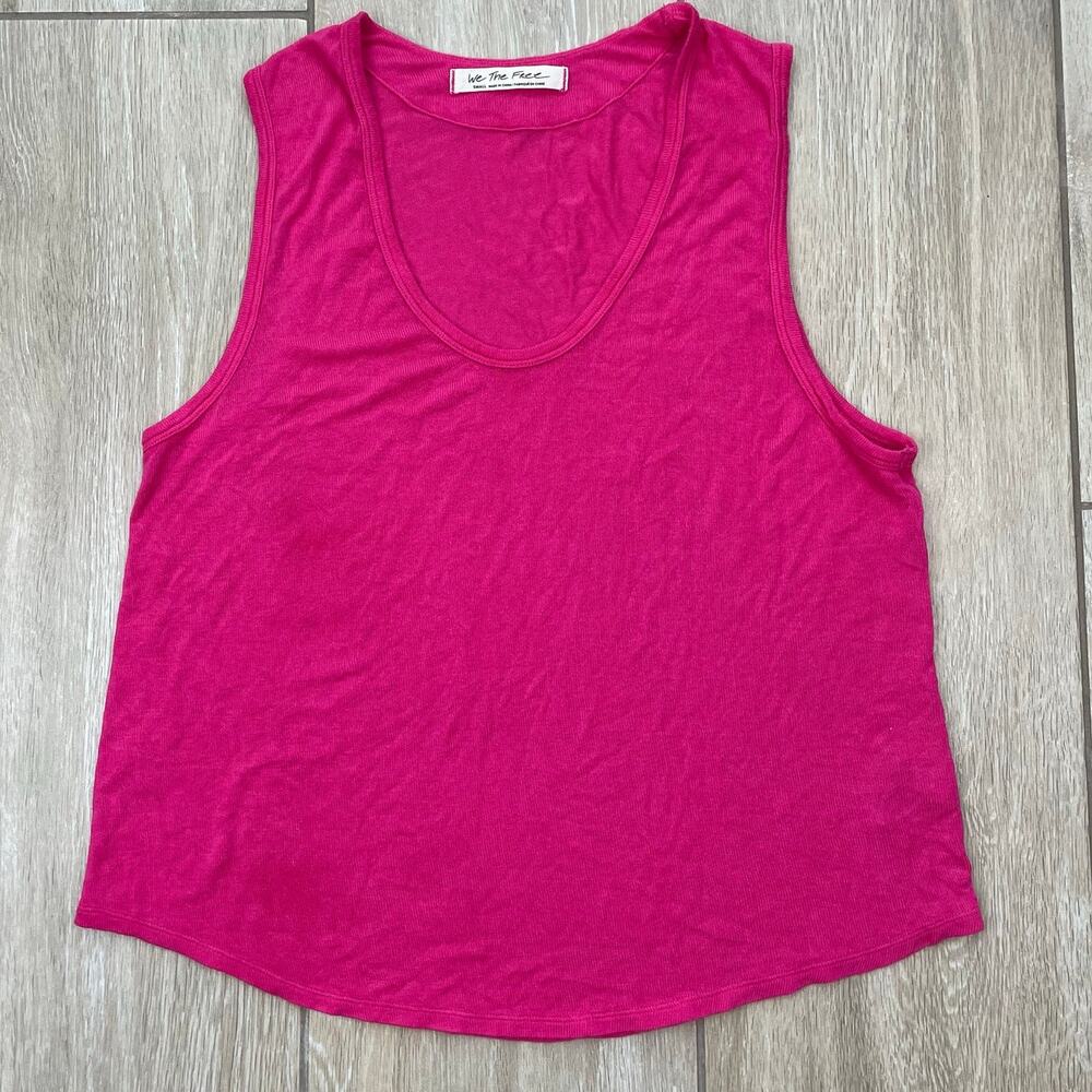 We The Free Free People Tank Top Womens S Pink Scoop Neck Relaxed Rayon